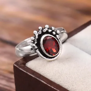 Latest Silver Gemstone Ring 